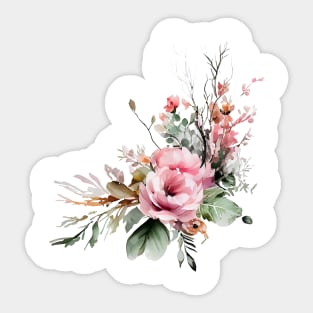 pink flowers bouquet Sticker